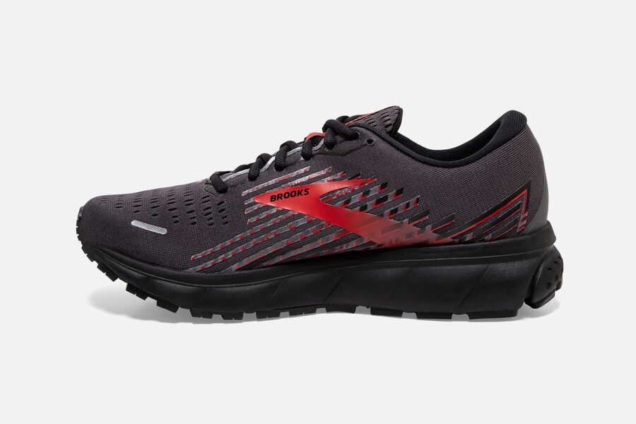 Ghost 13 GTX Road Brooks Running Shoes NZ Mens - Black/Red - OITFEX-167